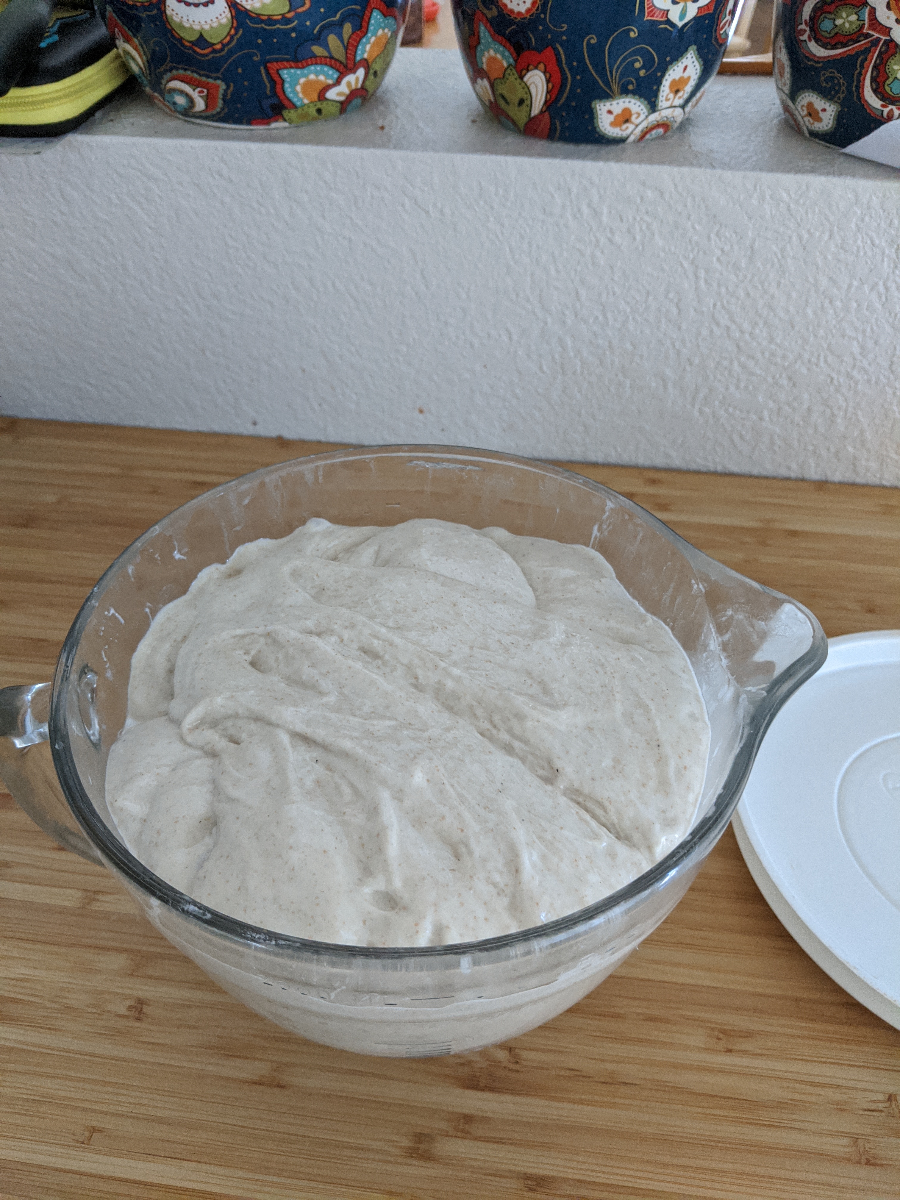 Dough after bulk fermentation (top)
